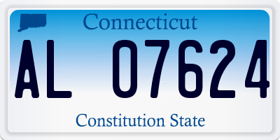 CT license plate AL07624