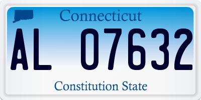 CT license plate AL07632