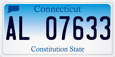 CT license plate AL07633
