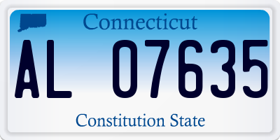 CT license plate AL07635