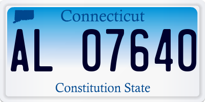 CT license plate AL07640