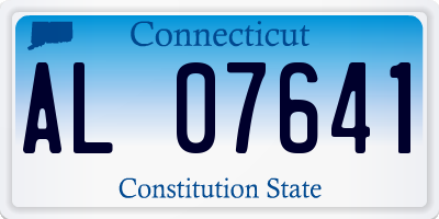 CT license plate AL07641