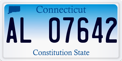 CT license plate AL07642