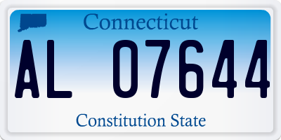 CT license plate AL07644
