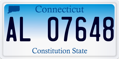 CT license plate AL07648