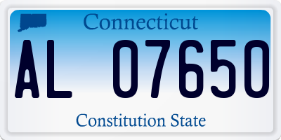 CT license plate AL07650