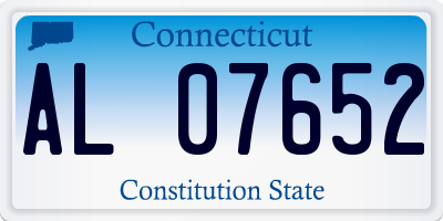 CT license plate AL07652
