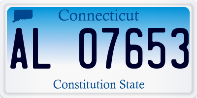 CT license plate AL07653