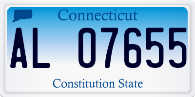CT license plate AL07655