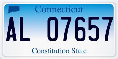 CT license plate AL07657
