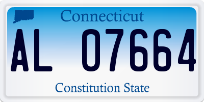 CT license plate AL07664