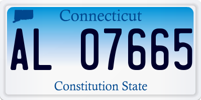 CT license plate AL07665