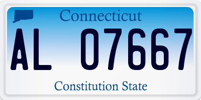 CT license plate AL07667