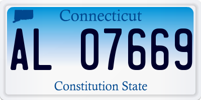 CT license plate AL07669