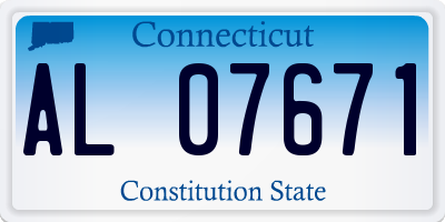 CT license plate AL07671