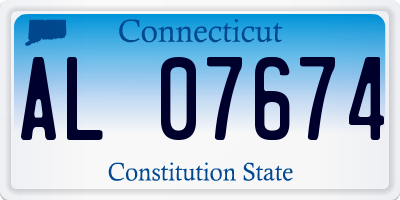 CT license plate AL07674