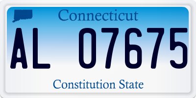 CT license plate AL07675