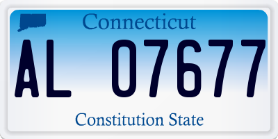 CT license plate AL07677