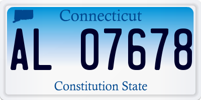 CT license plate AL07678