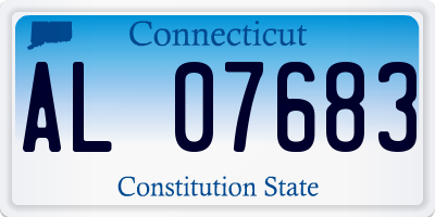 CT license plate AL07683