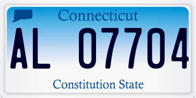 CT license plate AL07704