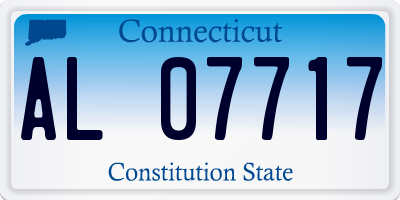 CT license plate AL07717