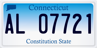 CT license plate AL07721
