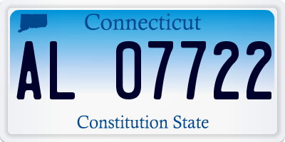 CT license plate AL07722