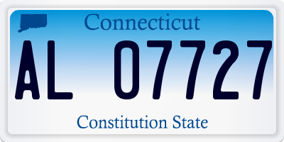 CT license plate AL07727