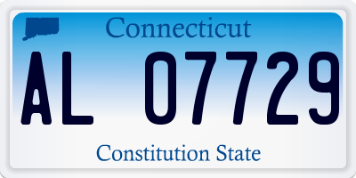 CT license plate AL07729
