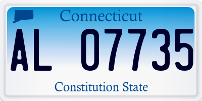 CT license plate AL07735