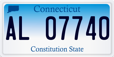 CT license plate AL07740