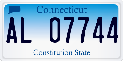 CT license plate AL07744