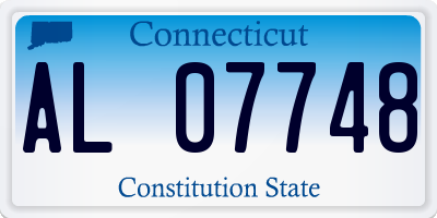 CT license plate AL07748