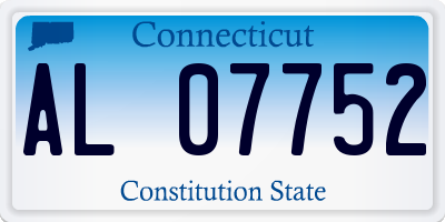 CT license plate AL07752