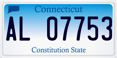 CT license plate AL07753