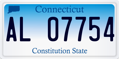 CT license plate AL07754
