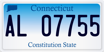 CT license plate AL07755