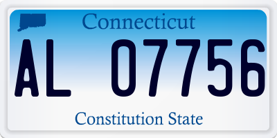 CT license plate AL07756
