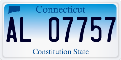 CT license plate AL07757