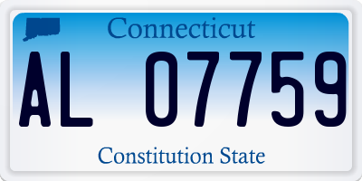 CT license plate AL07759