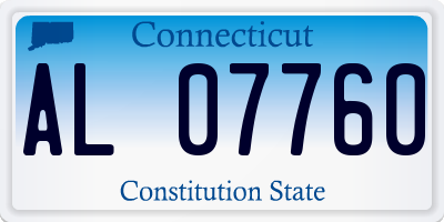 CT license plate AL07760