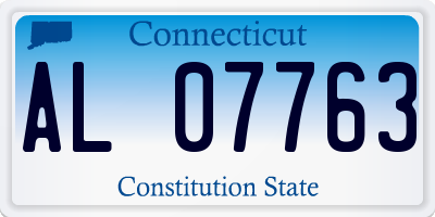 CT license plate AL07763