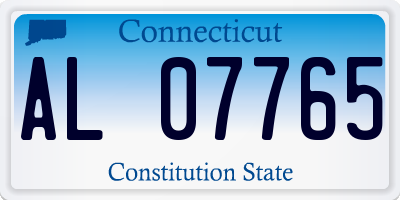 CT license plate AL07765