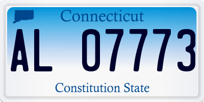 CT license plate AL07773