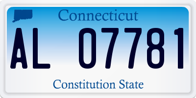 CT license plate AL07781