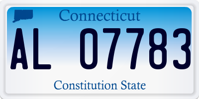 CT license plate AL07783