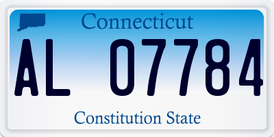 CT license plate AL07784