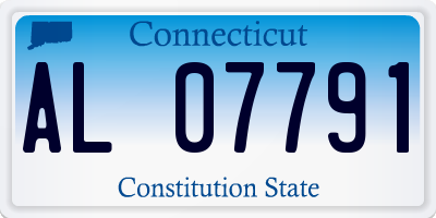 CT license plate AL07791