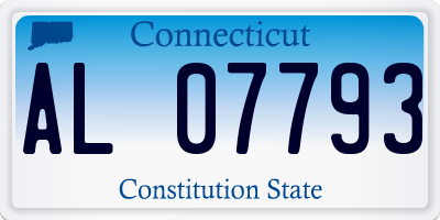 CT license plate AL07793